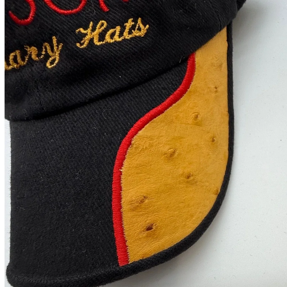 Stetson Legendary Hats 1865 Black Baseball Cap Embroidered Hook Loop Strapback
